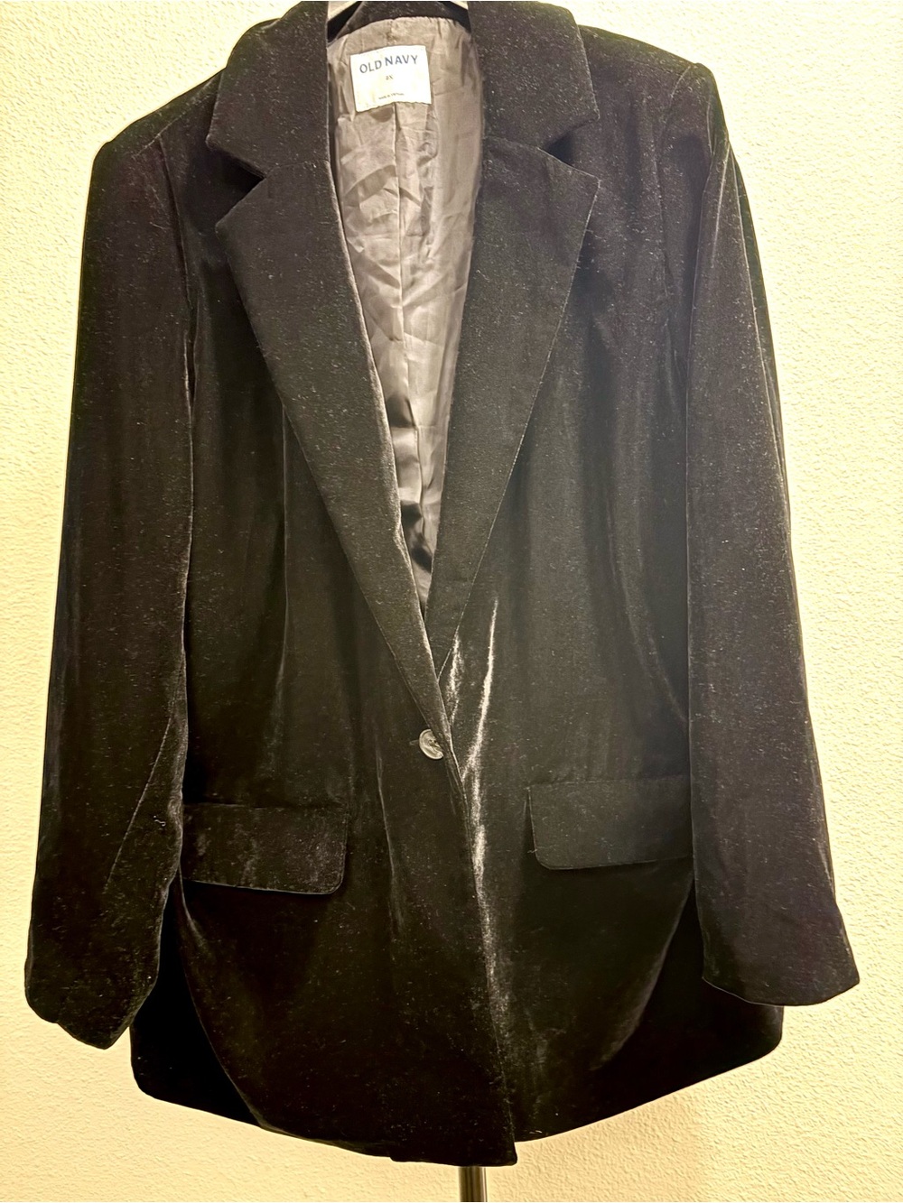 Old Navy Black Velvet Womens  Blazer